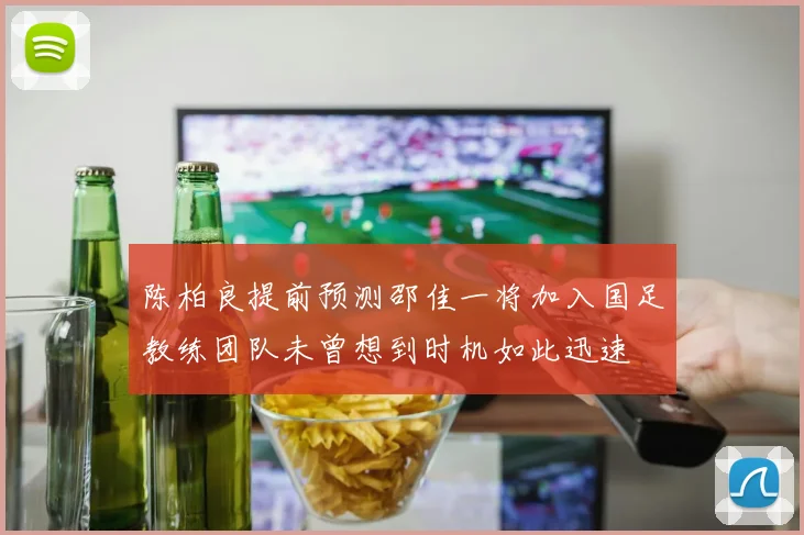 陈柏良提前预测邵佳一将加入国足教练团队未曾想到时机如此迅速